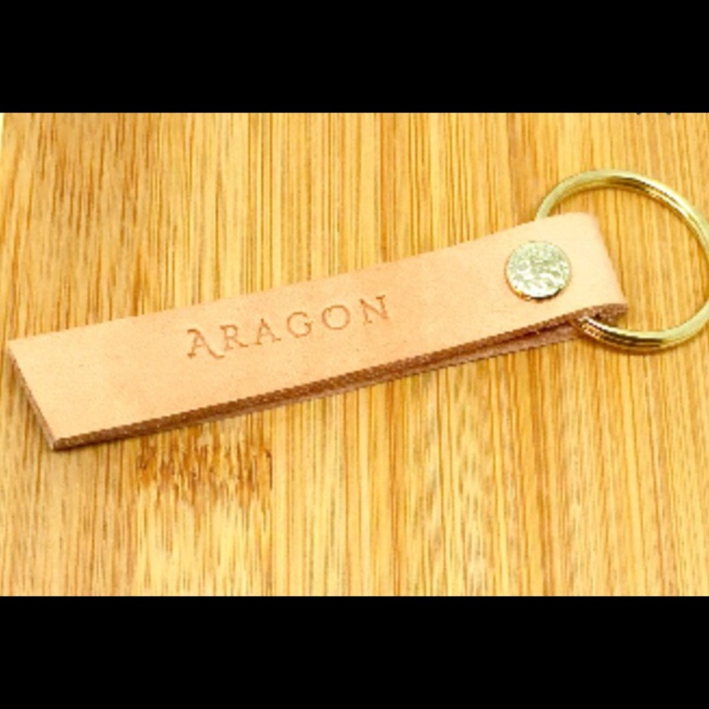 Genuine Leather Key Fob "Logo Llavero” - Veg Tan